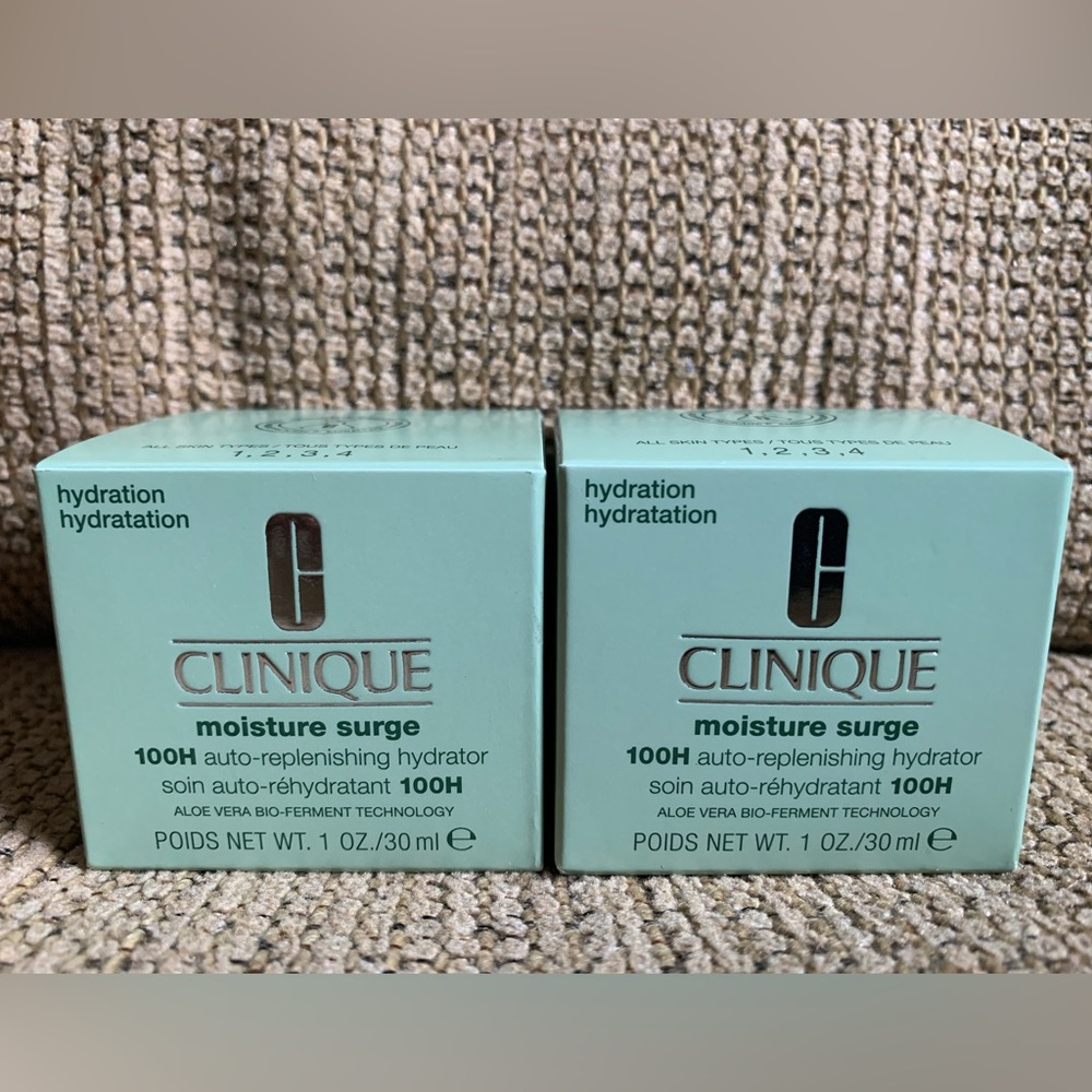LOT OF 2 NEW Clinique Moisture Surge100H Auto-Replenishing Hydrator - 30ml ea.